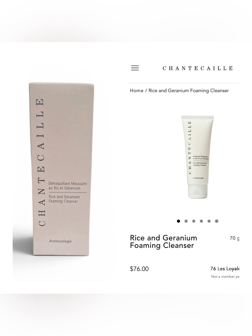 Chantecaille Rice and Geranium Foaming Cleanser 70g
